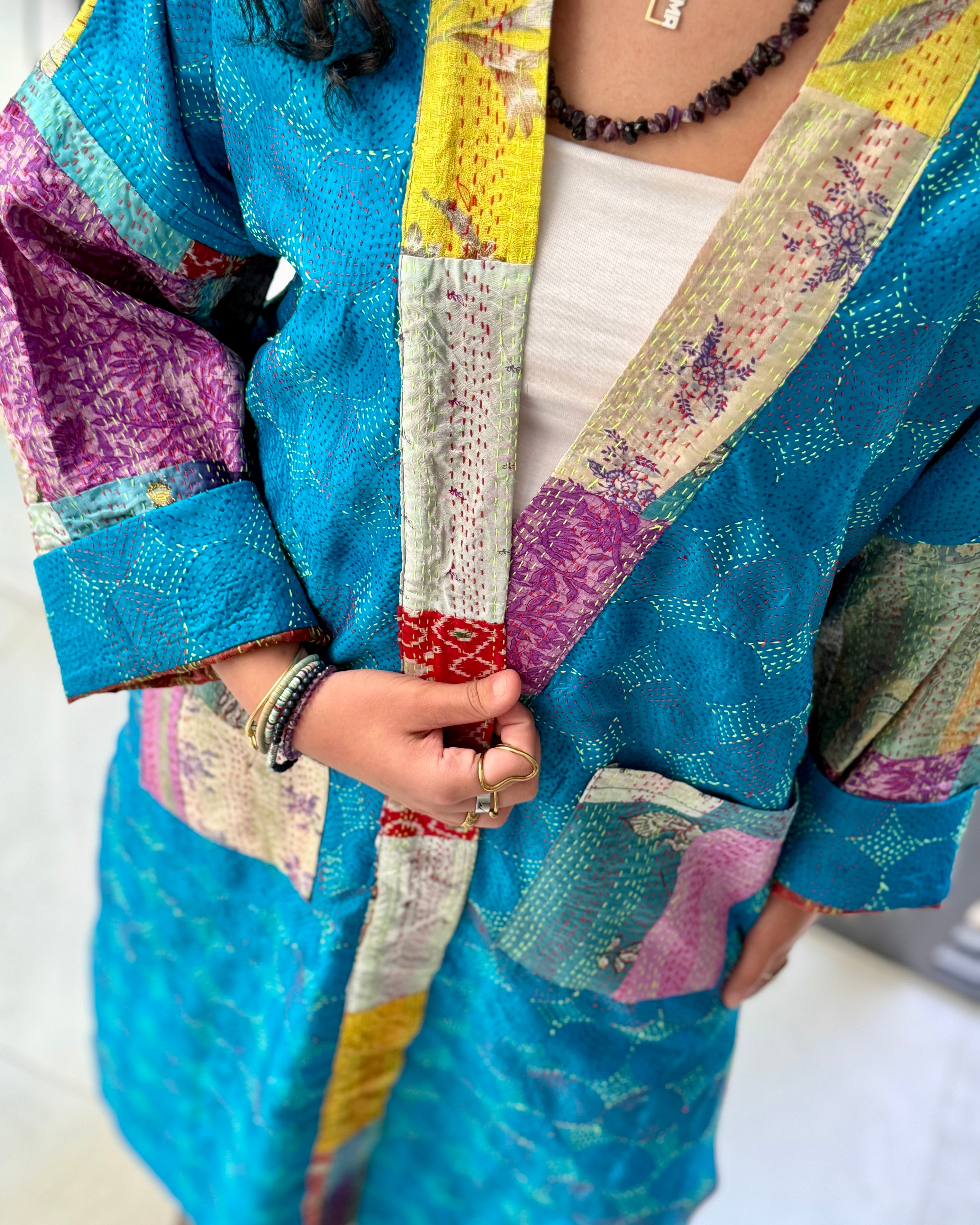 Peacock Courtyard | Teal Delbar Abaya