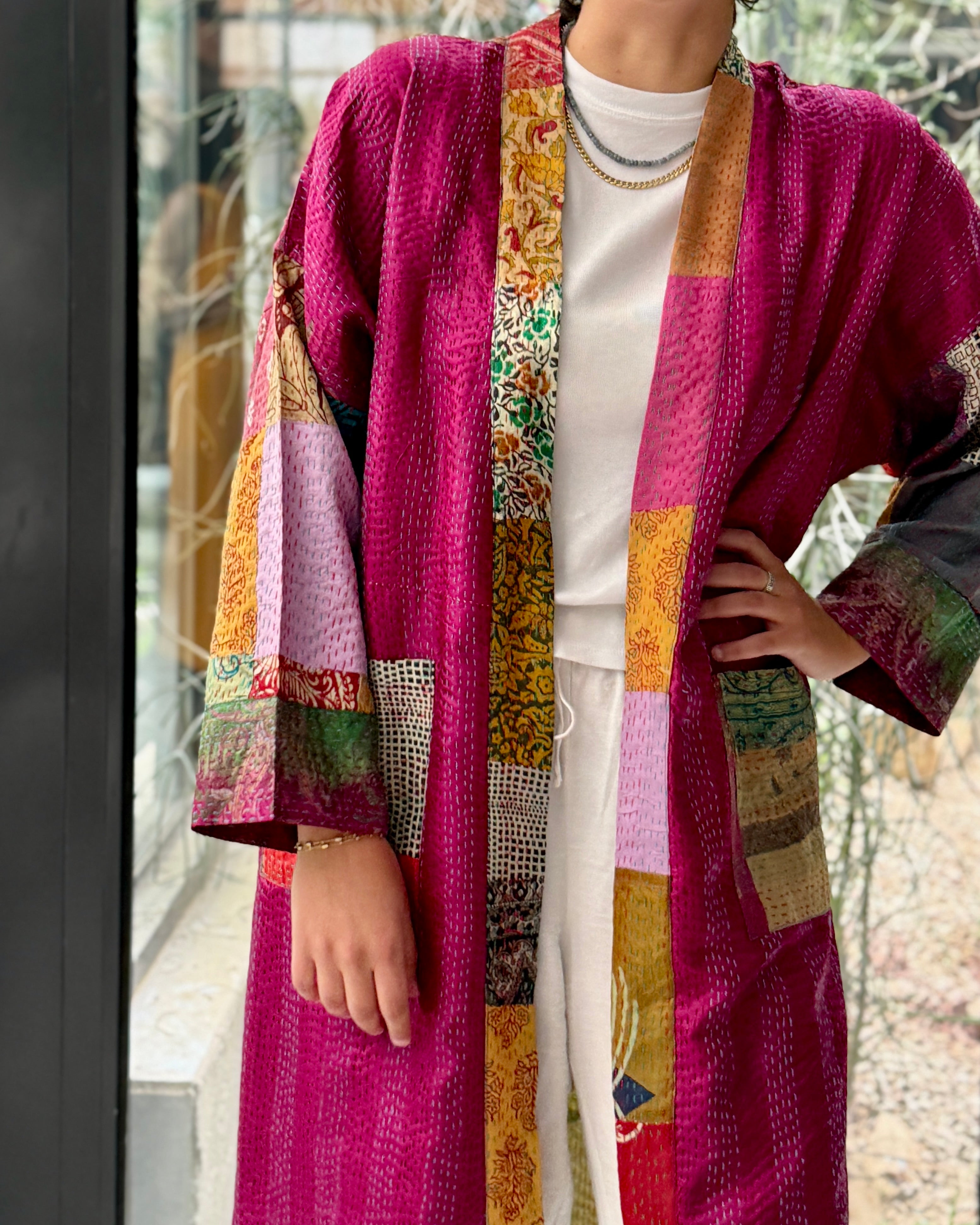 Bukhara Rose | Magenta Dahlia Abaya