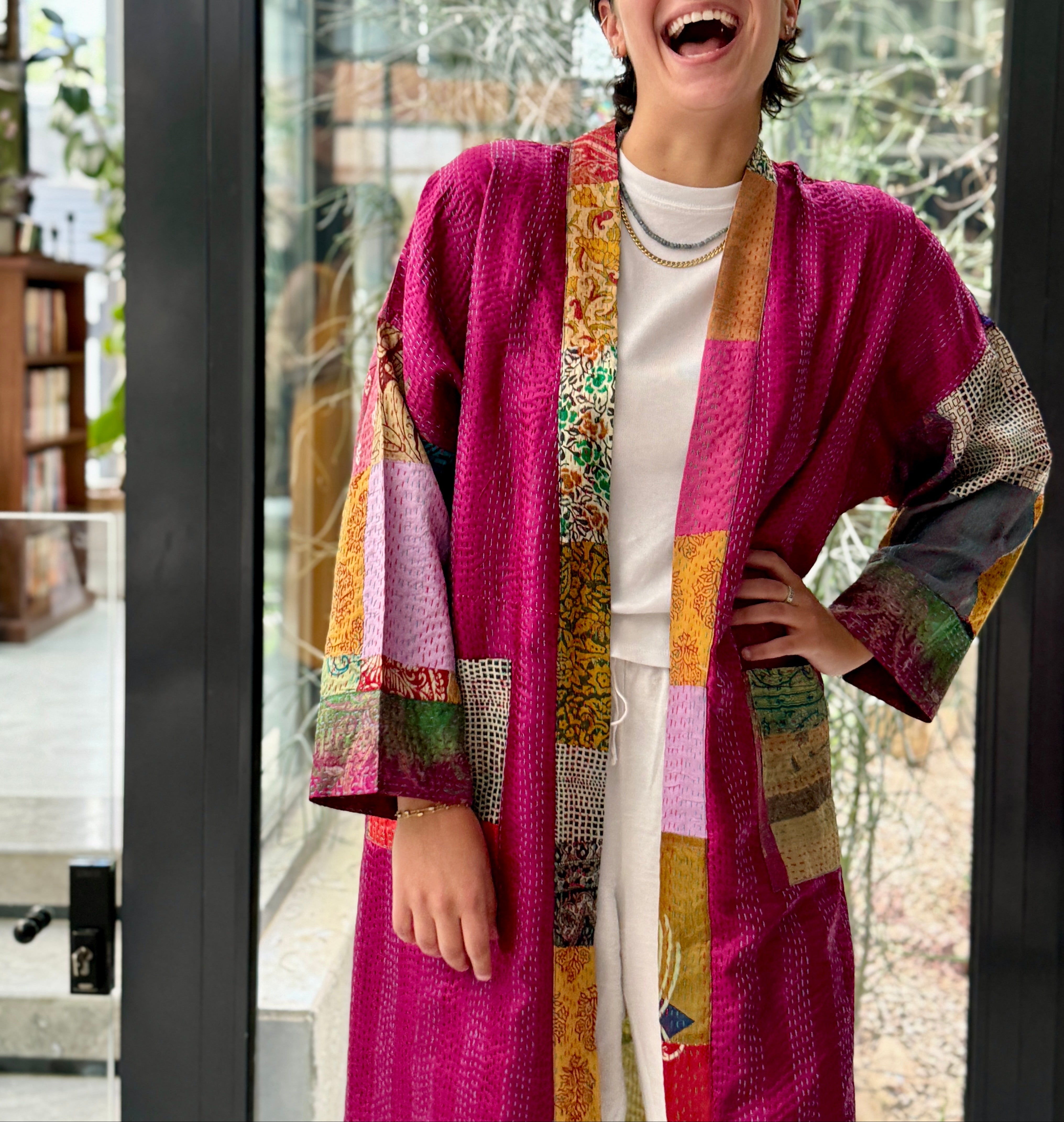 Bukhara Rose | Magenta Dahlia Abaya