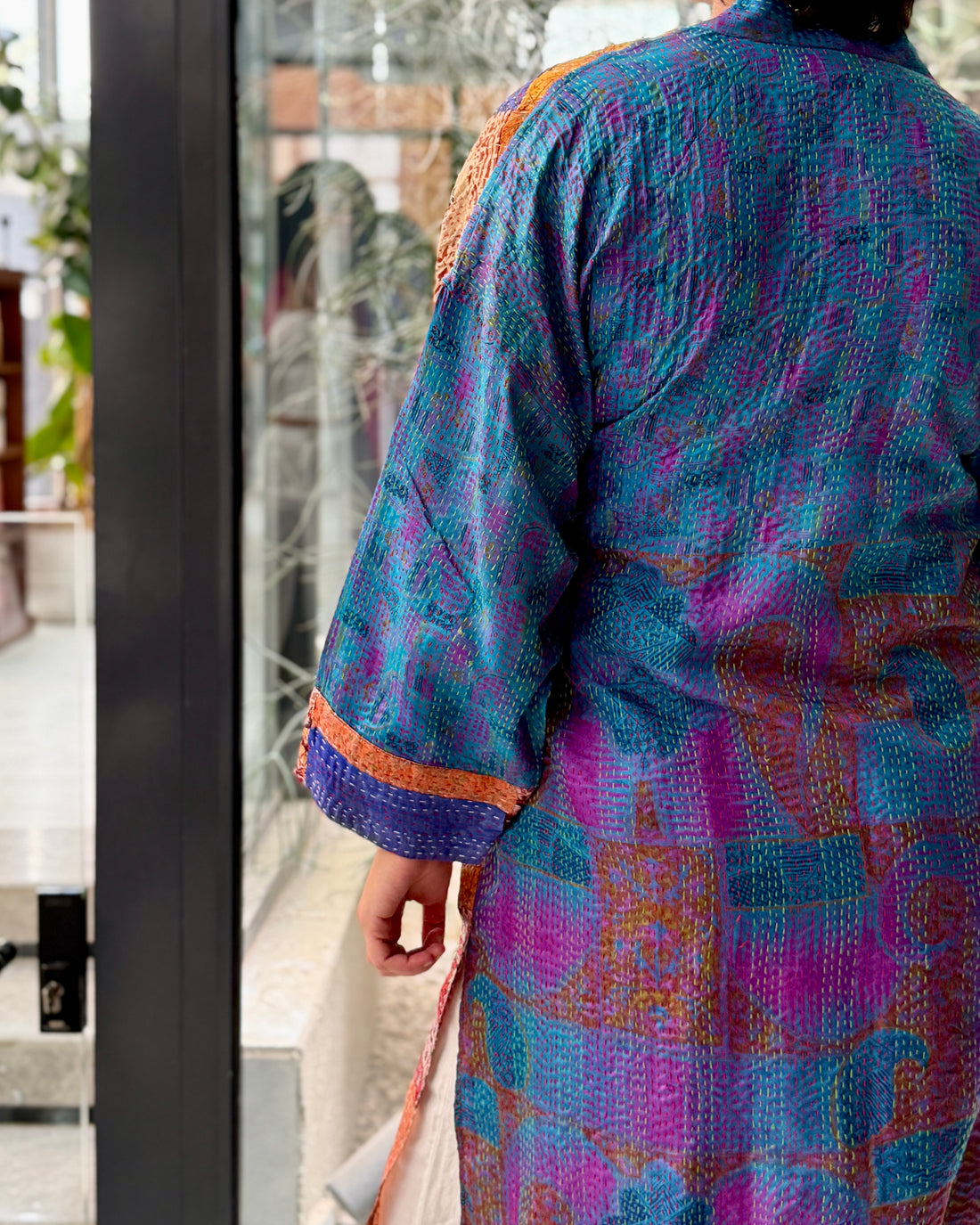 Indigo Dreams | Saffron Chess Abaya